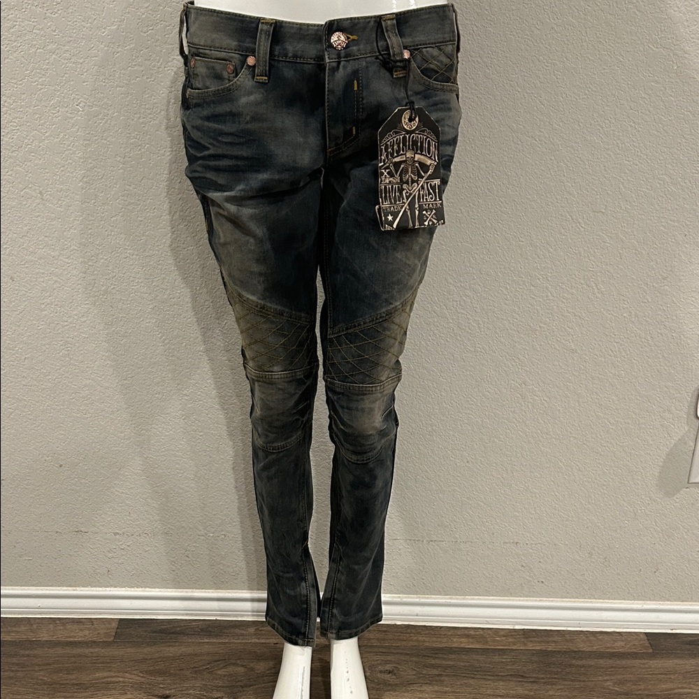 Affliction Dark Wash Skinny Jeans
